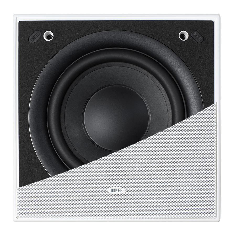 Ugradbeni subwoofer KEF Ci200QSb-THX (8", 150 W, THX Ultra2, THX Select2, bijela boja)-1