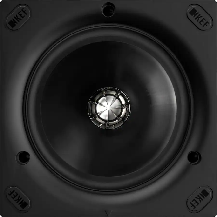 Ugradbeni zvučnik KEF Ci130QSfl (5.25", 2-sistemski, 100 W, kvadratni, frameless, bijela boja)