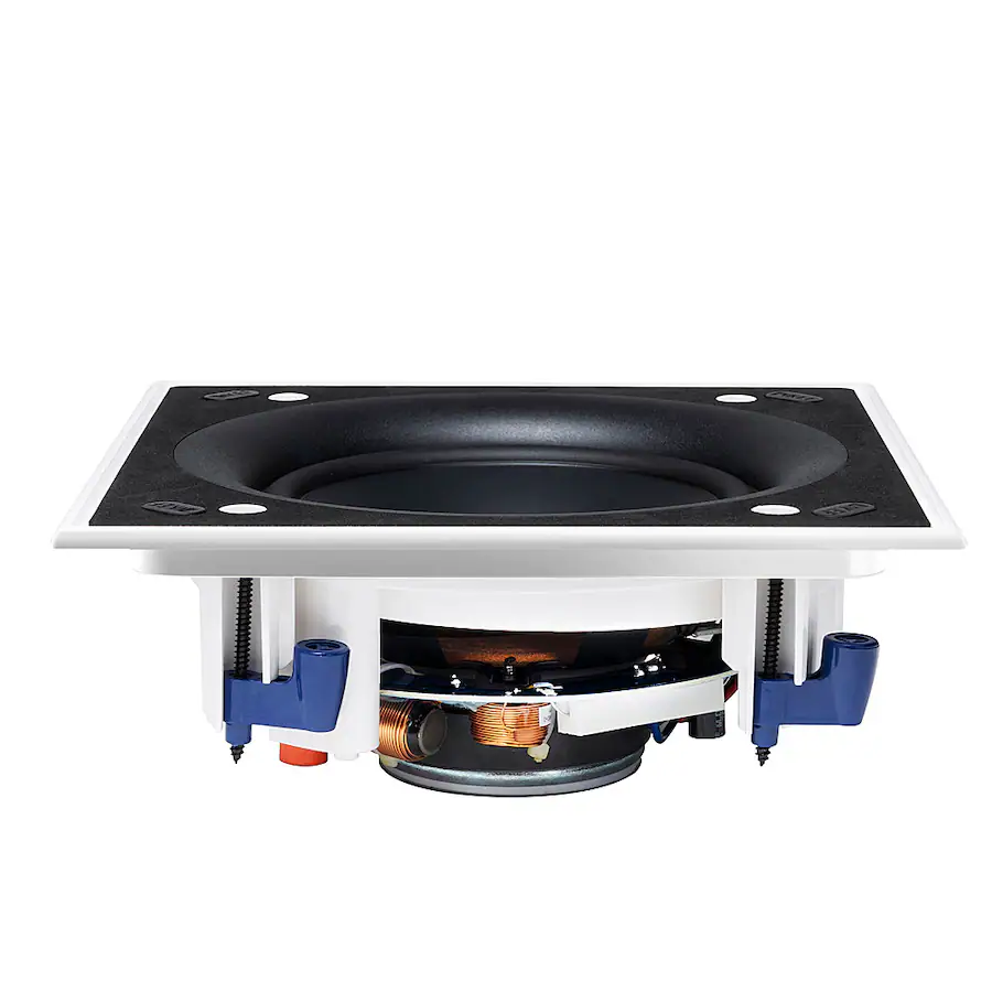 Ugradbeni zvučnik KEF Ci160ES (6.5", 2-sistemski, 100 W, kvadratni, IP64, bijela boja)-2