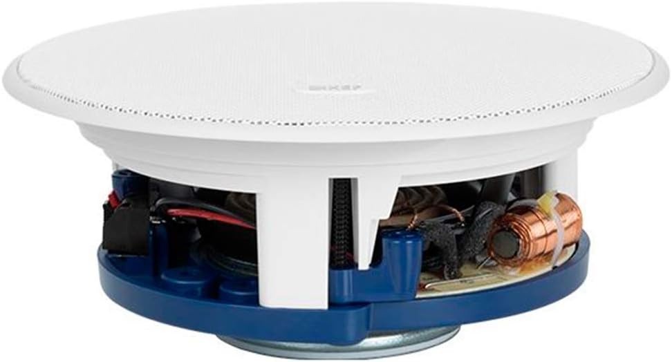 Ugradbeni zvučnik KEF Ci130.2CR (5.25", 2-sistemski, 80 W, okrugli, bijela boja)-3