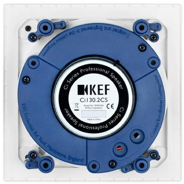 Ugradbeni zvučnik KEF Ci130.2CS (5.25", 2-sistemski, 80 W, kvadratni, bijela boja)-3