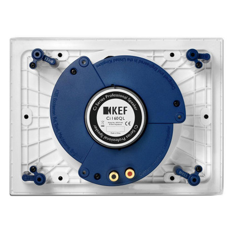 Ugradbeni zvučnik KEF Ci160QL (6.5", 2-sistemski, 125 W, pravokutni, bijela boja)-2