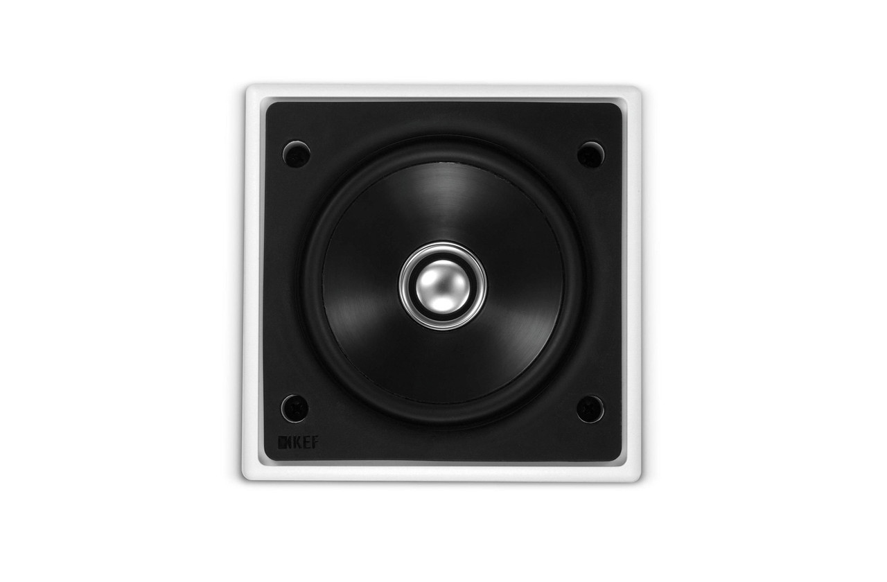 Ugradbeni zvučnik KEF Ci100QS (4", 2-sistemski, 50 W, kvadratni, bijela boja)
