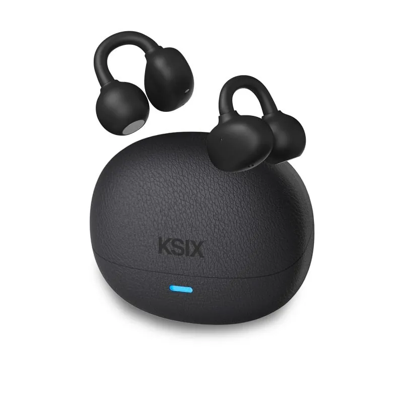 Slušalice KSIX ClipON, USB-C,  4h + 15h, crne-0