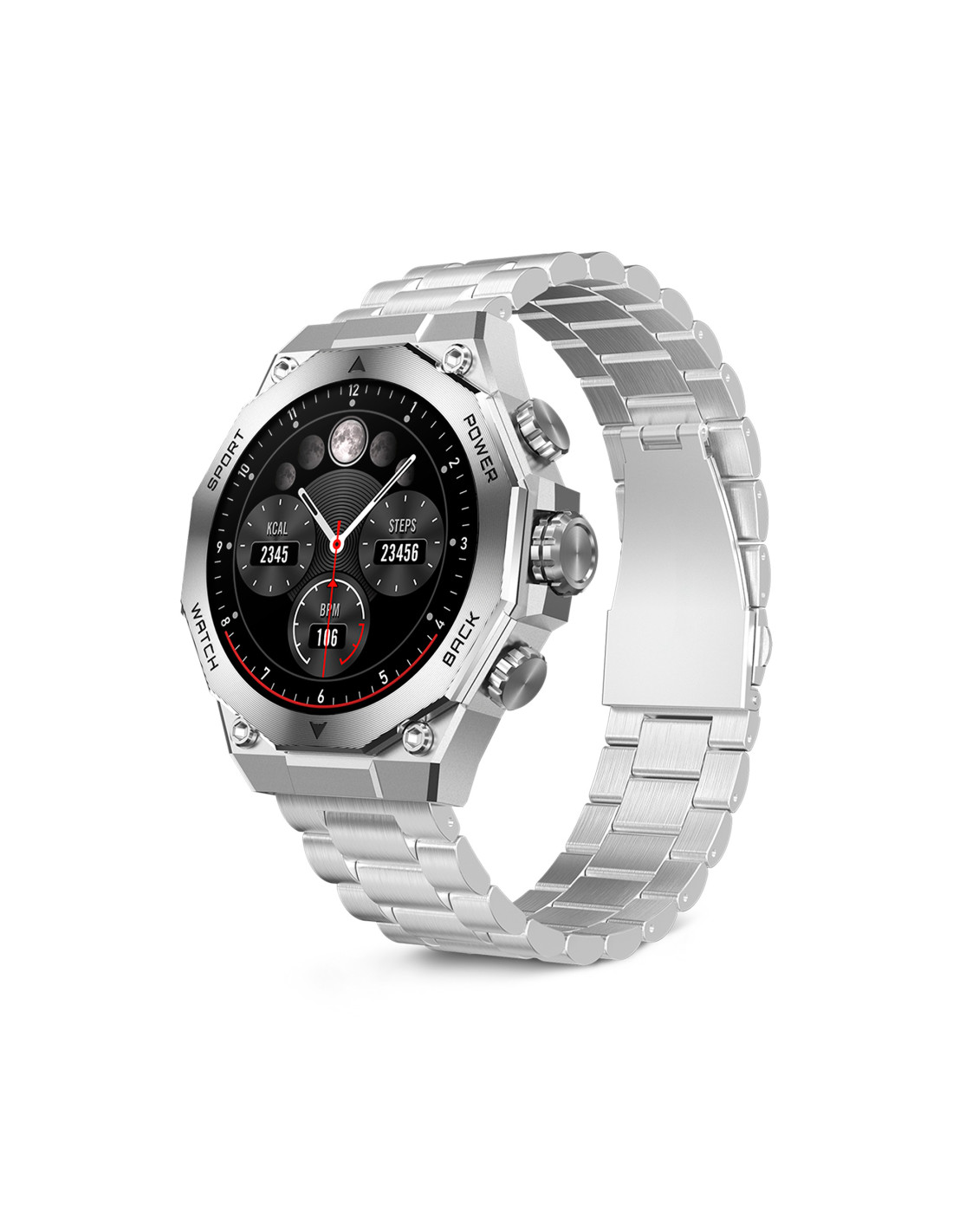 Pametni sat KSIX AMOLED, Titanium, 1.43”, srebrni-0