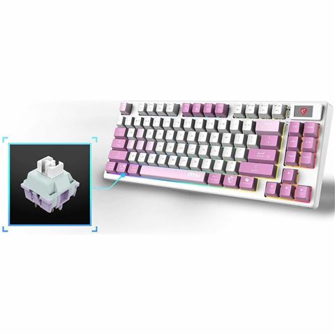 Bežična mehanička tipkovnica MSI FORGE GK600 TKL WIRELESS ljubičasta boja (US)-0