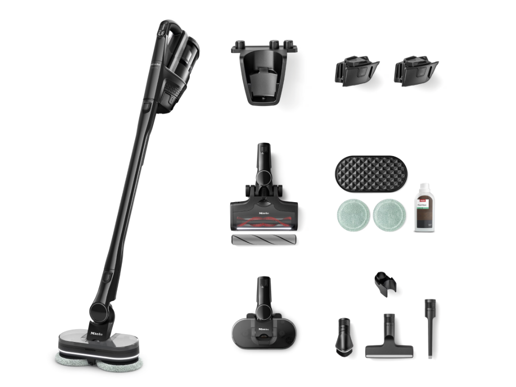 Štapni usisavač MIELE Triflex HX3 Plus Aqua (bežični, pranje podova, do 140 min, HEPA, crna boja)