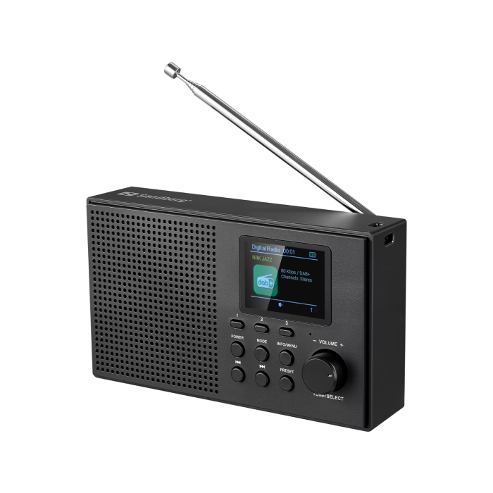 Prijenosni radio zvučnik SANDBERG Speaker Radio DAB+BT Recharge-1