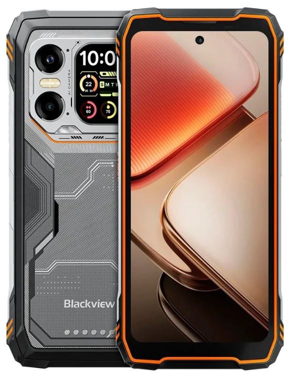 Mobitel BLACKVIEW Xplore 1 (6.78" IPS, 120Hz, Dimensity 7050, 16 GB RAM, 512 GB, 64 MP + 20 MP, 20000 mAh, narančasta boja)