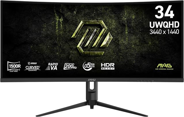 Monitor MSI MAG 342CQRF E20 34" (VA, UWQHD, 200Hz, 0.5ms, FreeSync Premium, zakrivljeni)-0