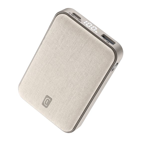 Prijenosna baterija CELLULARLINE Glam 10000mAh (20W, PD, 2x USB-C, 1x USB-A, bijela boja)