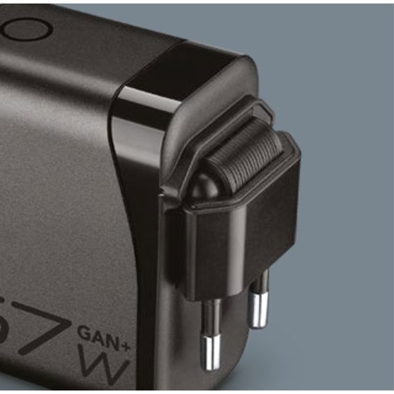 Punjač CELLULARLINE, GAN+, Powerview IQ, 2x UCB-C/USB-A, Kabel C-C, 67W-8