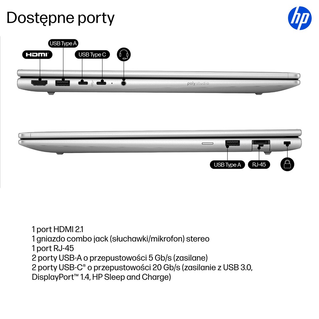 Laptop HP ProBook 4 G1i (16", WUXGA, IPS, Intel Core Ultra 7 255U, 16GB, 512GB SSD, Intel Arc Graphics, Windows 11 Pro, Non-HR tipkovnica, Srebrna)-4