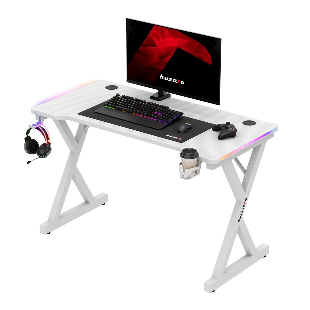 Gaming stol HUZARO Hero 2.3 RGB, bijela boja-3