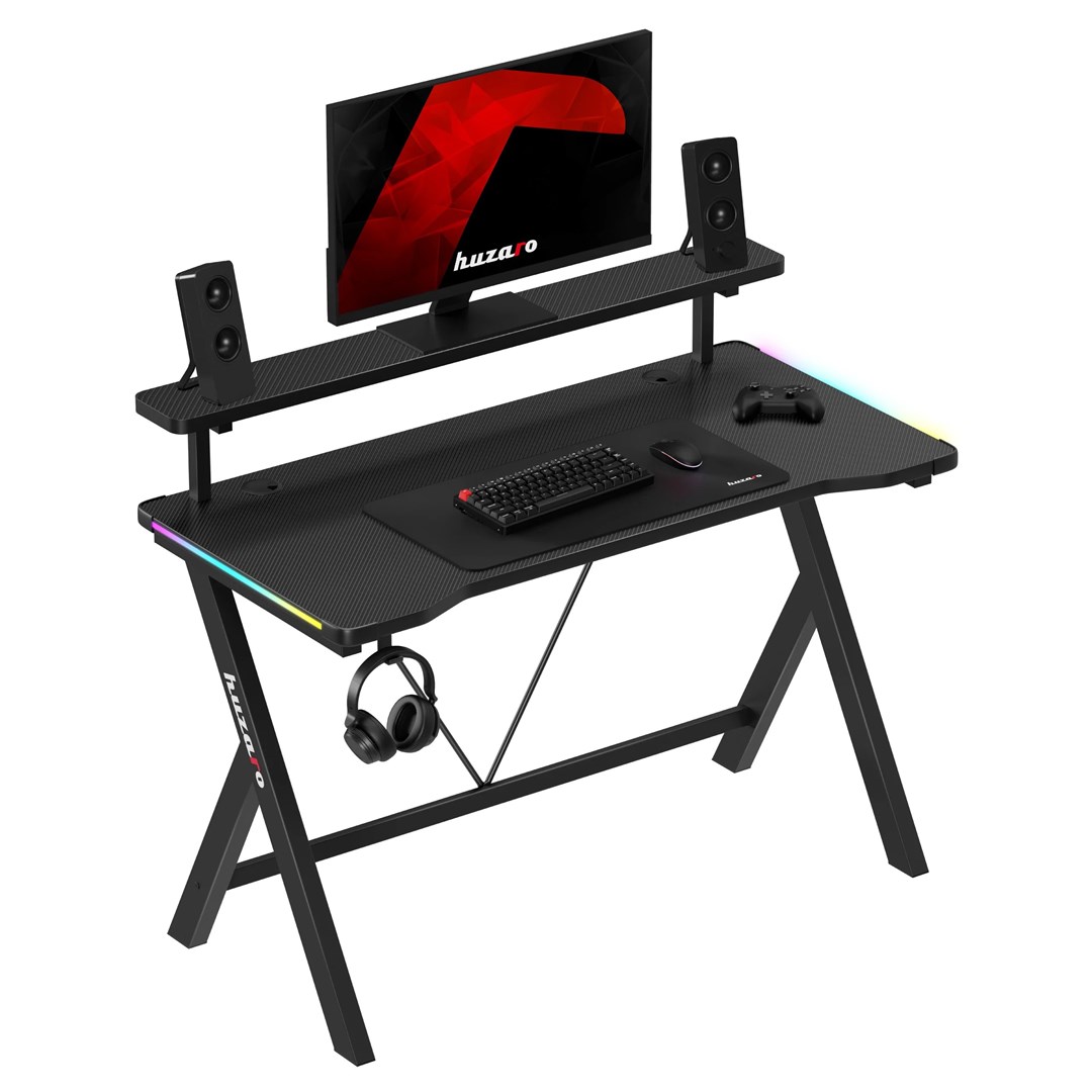 Gaming stol HUZARO Hero 1.9 RGB, crna boja-2