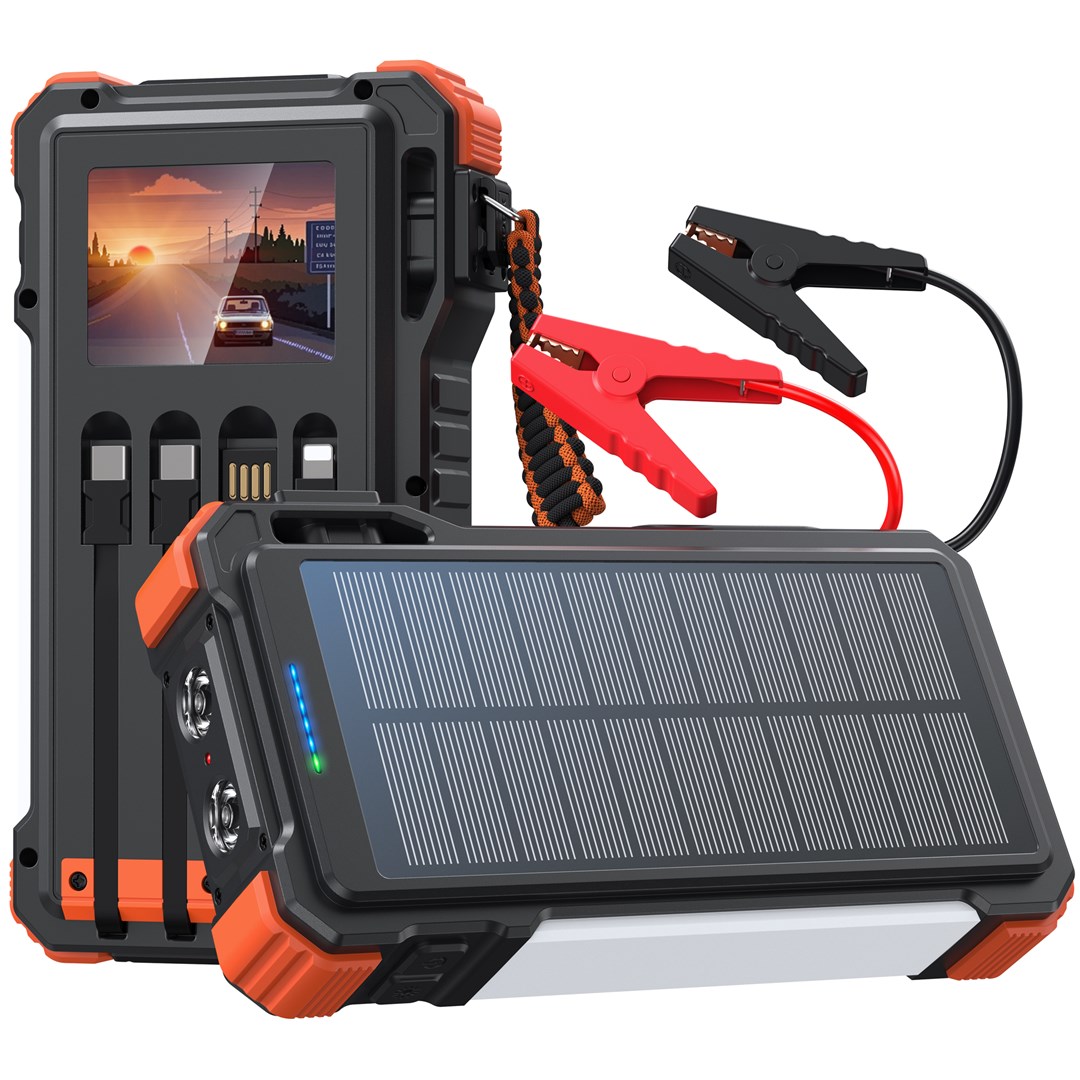 Extralink | Powerbank solarny | 12000mAh, jump starter, 1500A, lampa, latarka-0