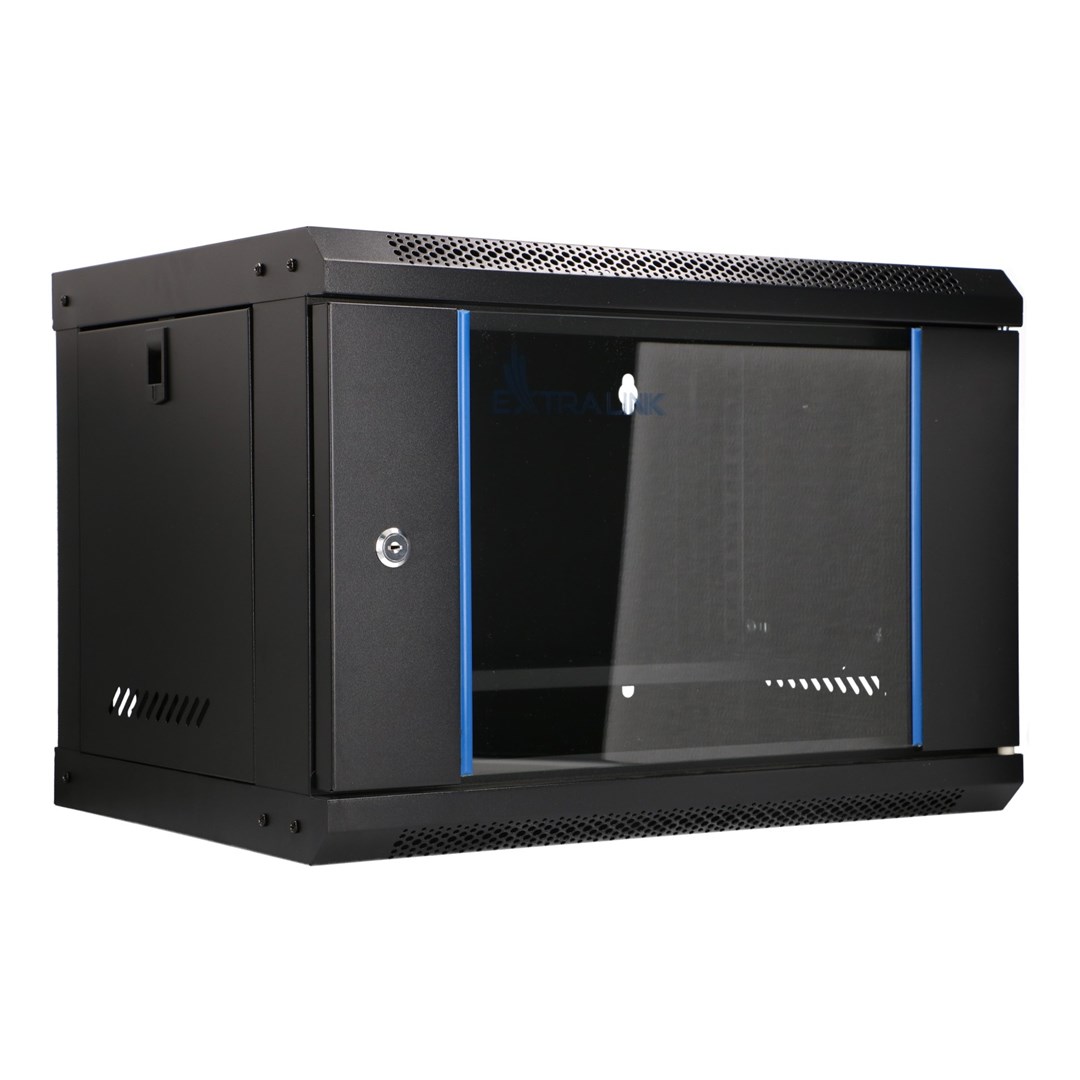 Mrežni ormar EXTRALINK LITE 6U 530x400mm zidni, crna boja-6