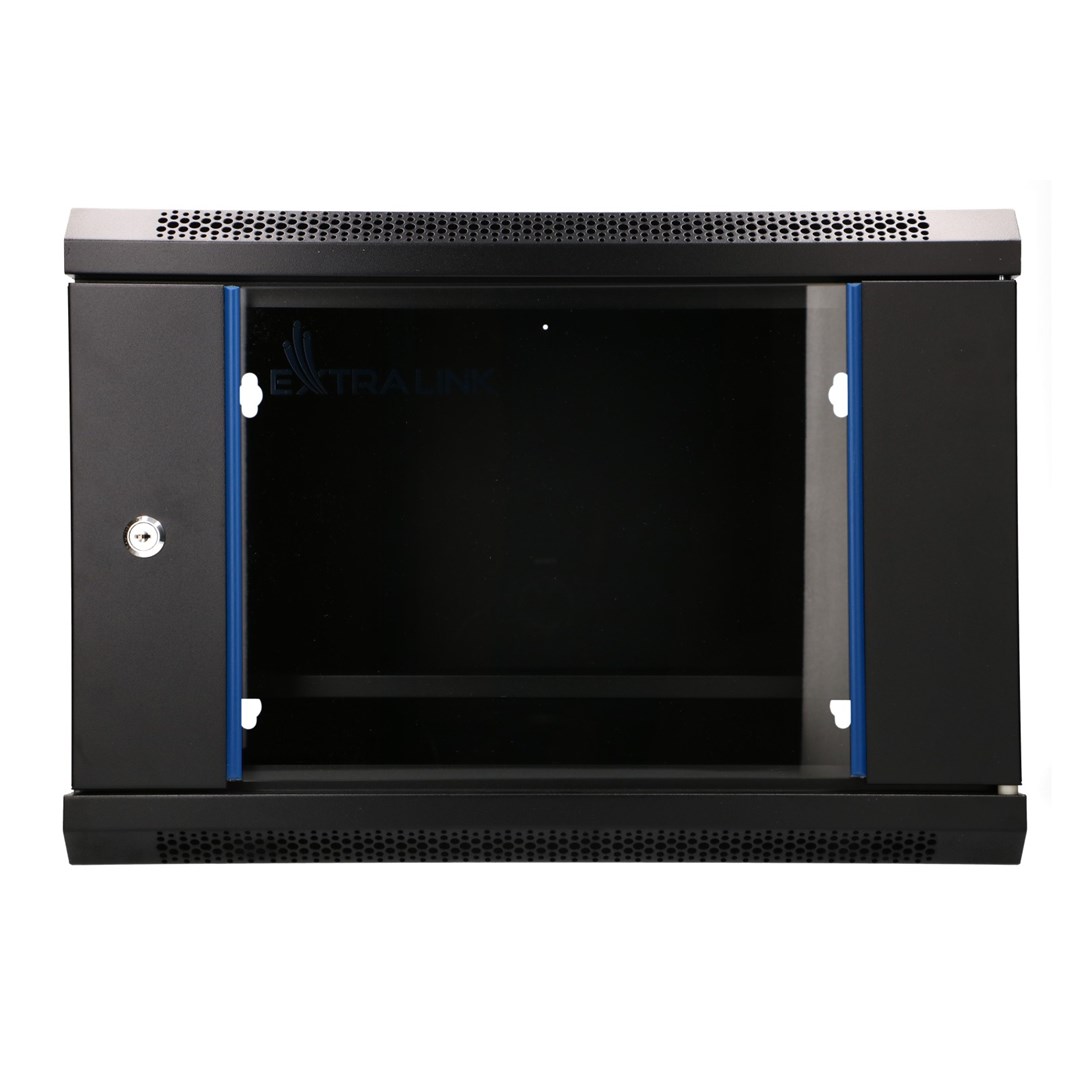 Extralink LITE 6U 530X400 WALL-MOUNTED RACKMOUNT CABINET BLACK Freestand/Wall/Floor mounted rack