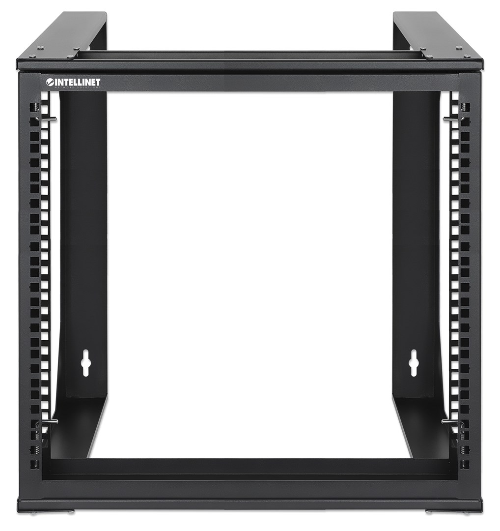 Zidni mrežni ormar INTELLINET 19" 9U otvoreni zglobni, 450mm dubina, crna boja-2
