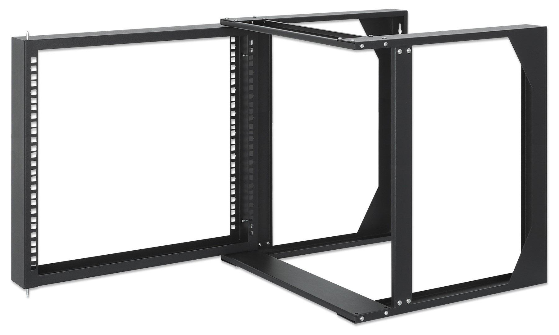 Zidni mrežni ormar INTELLINET 19" 9U otvoreni zglobni, 450mm dubina, crna boja-5