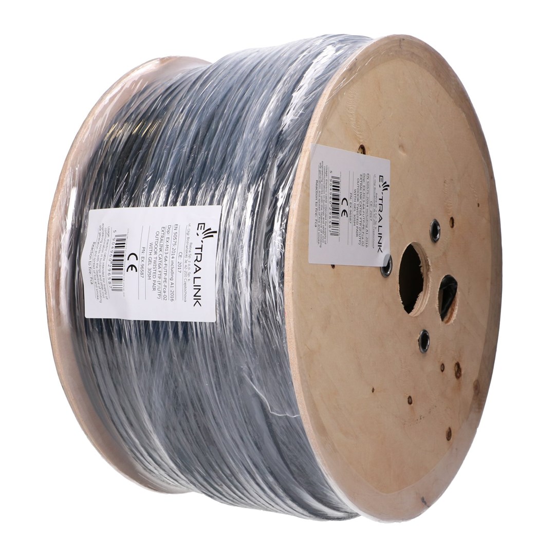 EXTRALINK CAT6A FTP (F/UTP) OUTDOOR TWISTED PAIR WITH GEL 305M-3