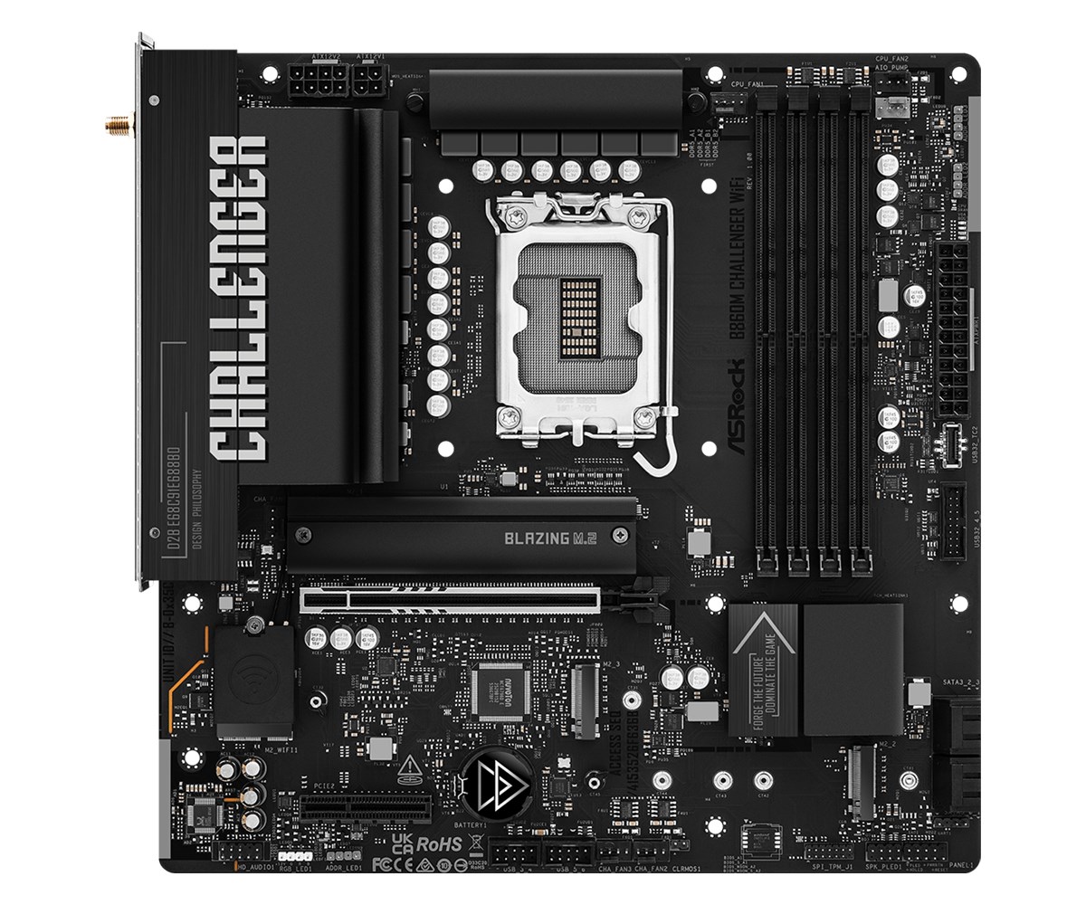 Asrock B860M Challenger WiFi Intel B860 LGA 1851 (Socket V1) micro ATX-3