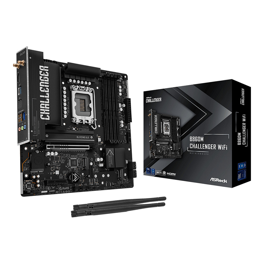 Matična ploča ASROCK B860M Challenger WiFi (B860, LGA1851, mATX)-0