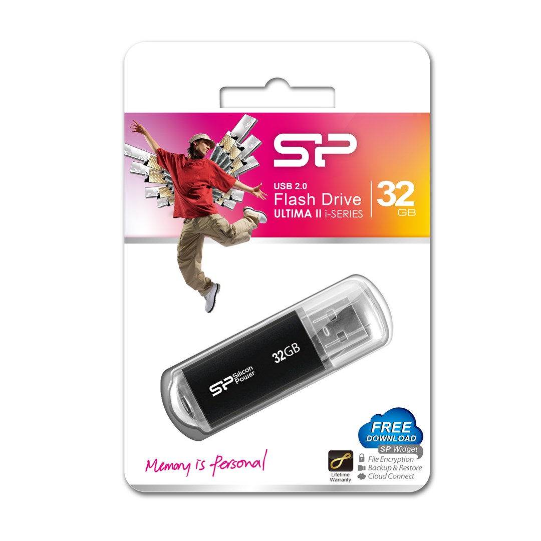USB flash memorija SILICON POWER Ultima U02 32GB (USB 2.0, crna boja)-2