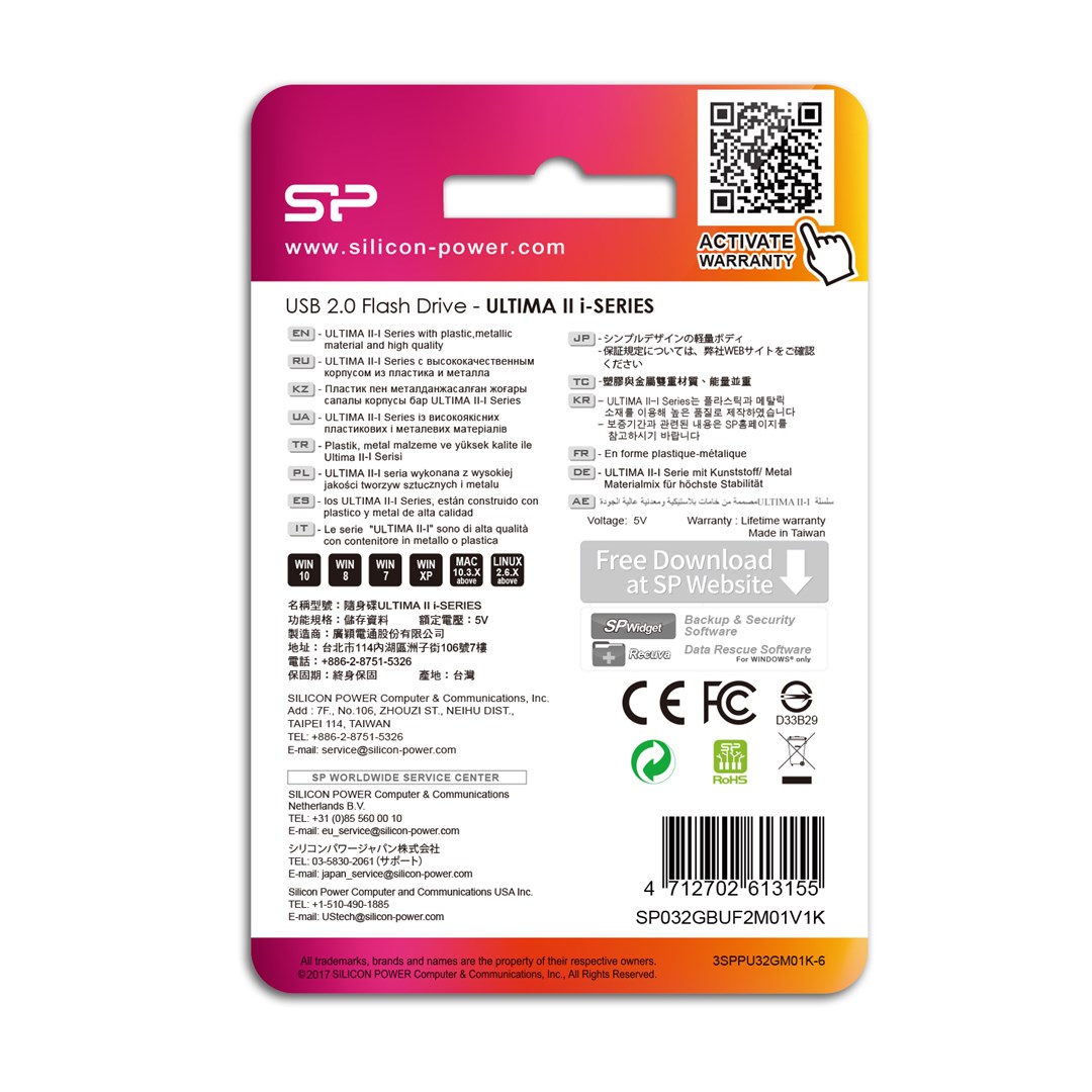 USB flash memorija SILICON POWER Ultima U02 32GB (USB 2.0, crna boja)-3