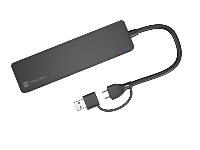 USB-C Hub NATEC MAYFLY 4x USB 3.0 s USB-A adapterom, siva boja-2