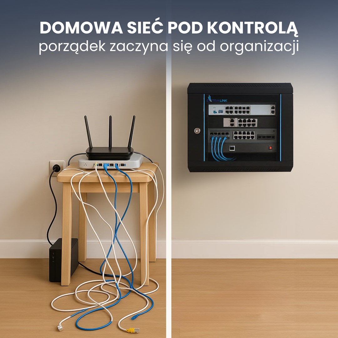 Mrežni ormar EXTRALINK LITE 4U (530x400mm) zidni crna boja-2