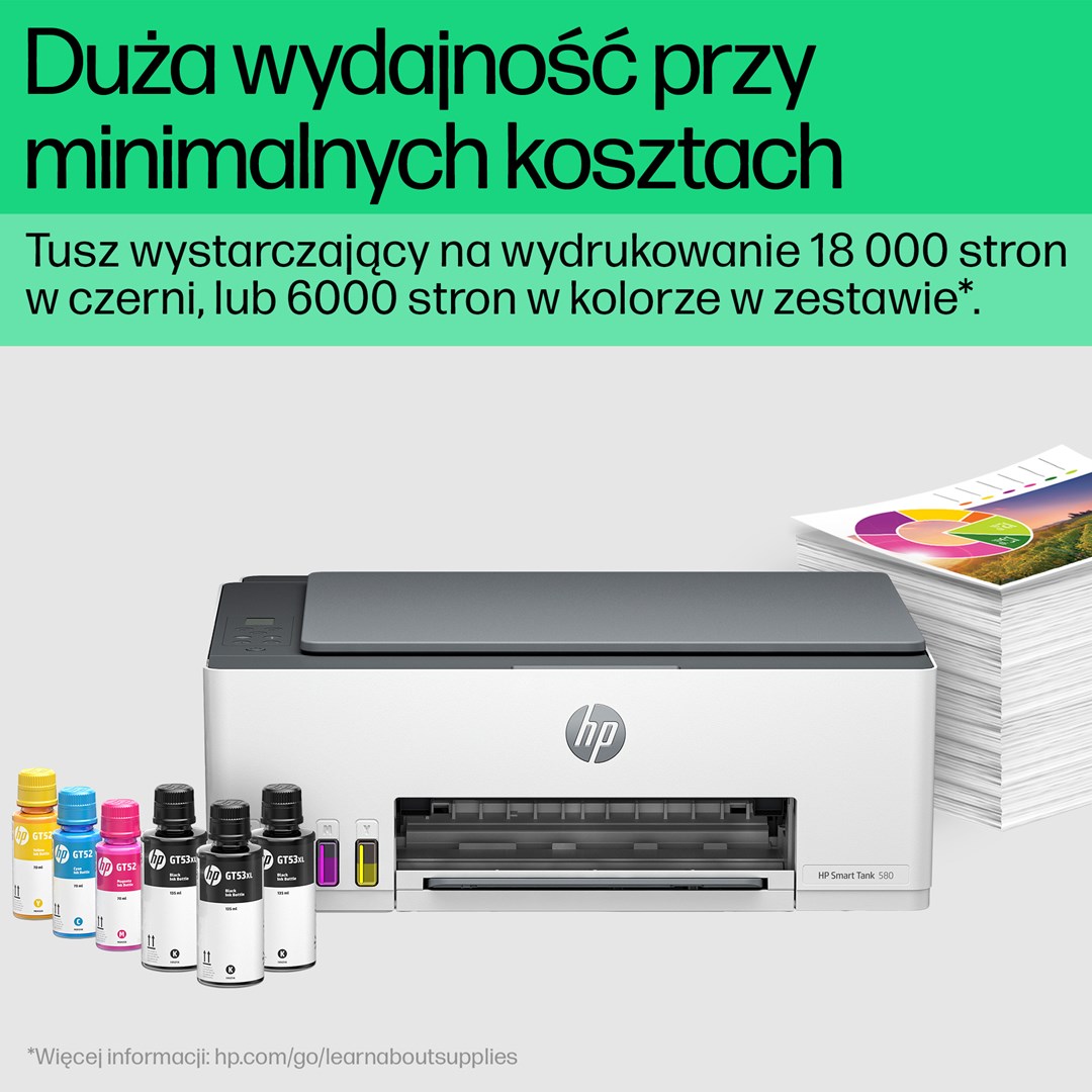 Multifunkcijski printer HP Smart Tank 580 (tintni, u boji, ispis/kopiranje/skeniranje, A4, 12 ppm, Wi-Fi)-4