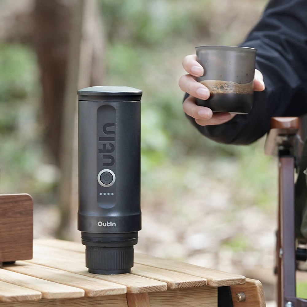 Prijenosni aparat za espresso OUTIN Nano siva boja-3
