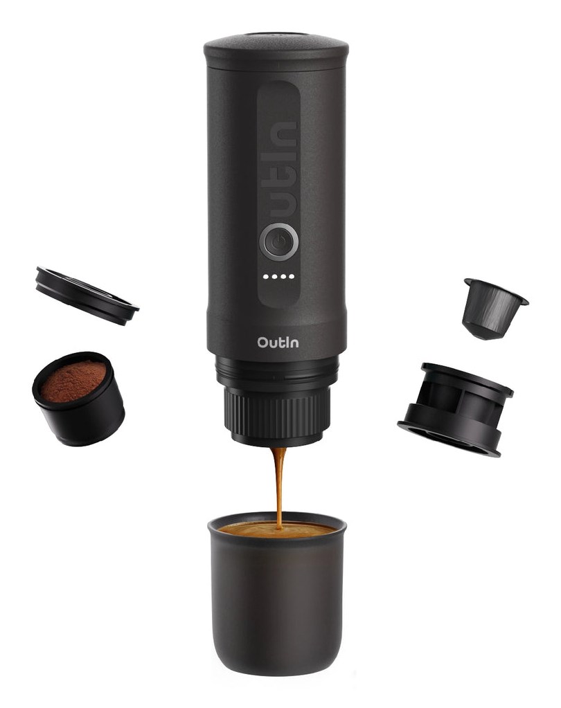 Prijenosni aparat za espresso OUTIN Nano siva boja