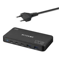 Stolni punjač BLITZWOLF BW-S25 120W GaN (3x USB-C, 2x USB-A) crna boja-0
