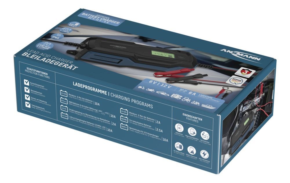 Ansmann 1001-0145 vehicle battery charger 6 - 14 V Black