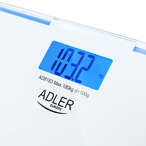 Digitalna osobna vaga ADLER AD 8183 s osvjetljenjem ruba, bijela boja-3