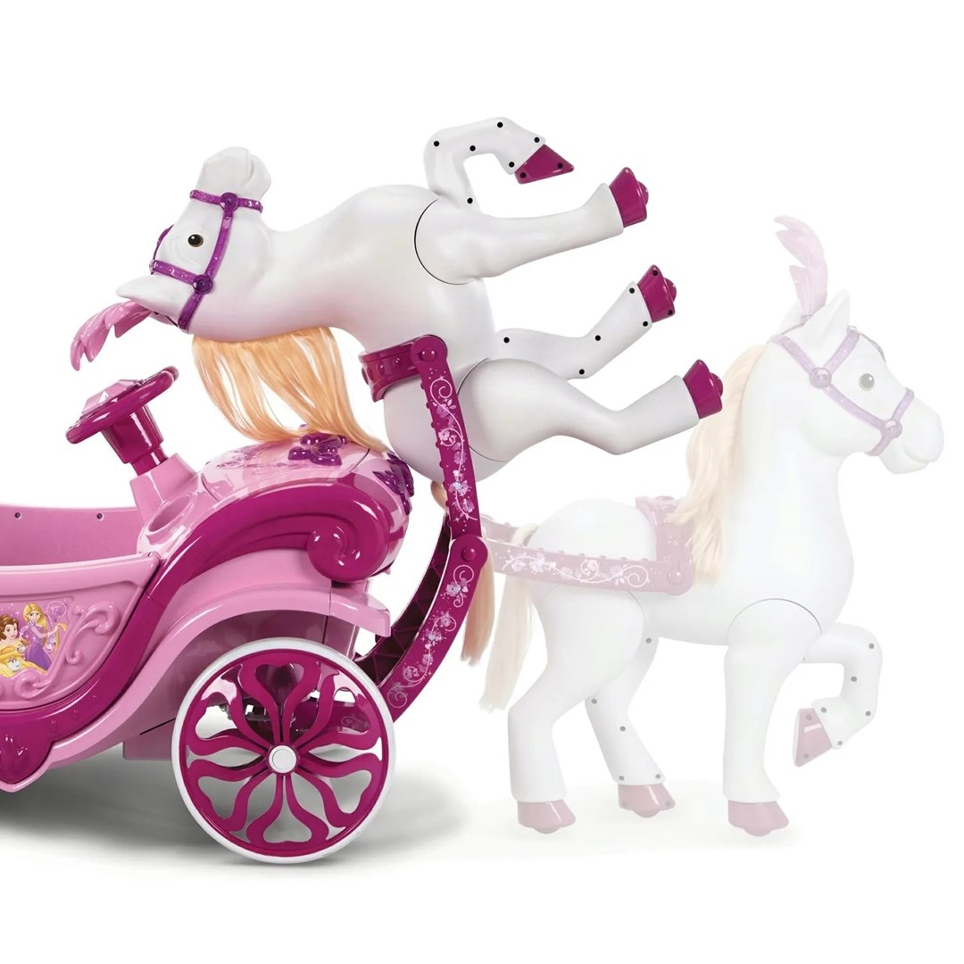 Huffy Electric Disney Princess carriage with horse 6 V pink-2