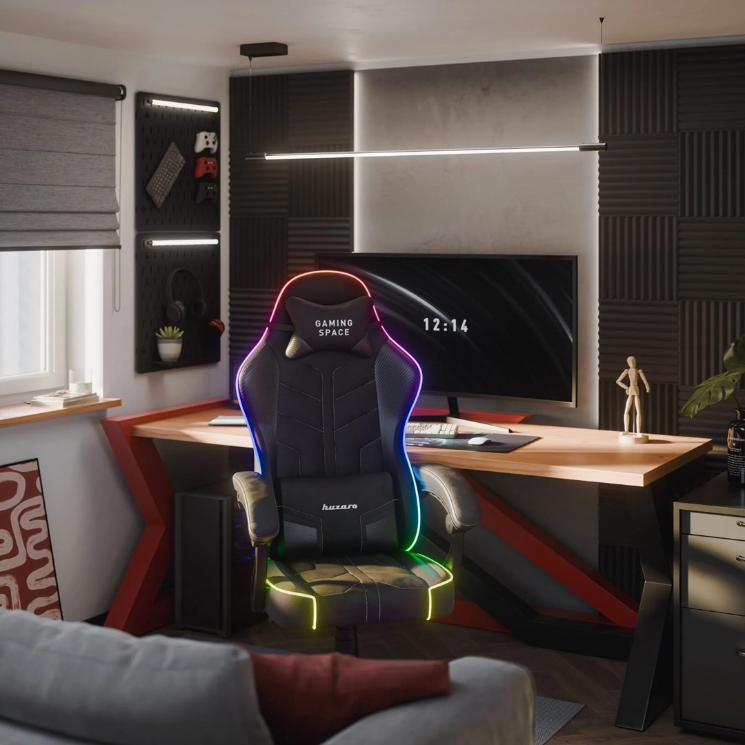 Gaming stolica HUZARO Force 2.7 RGB, crna boja-4