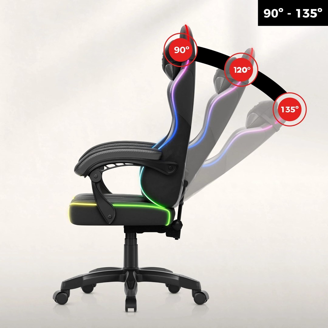Gaming stolica HUZARO Force 2.7 RGB, crna boja-3