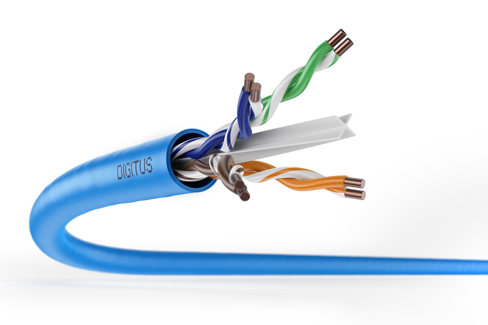 Digitus CAT 6A U/UTP data cable - installation cable, 100 m paper box, simplex, Dca-2