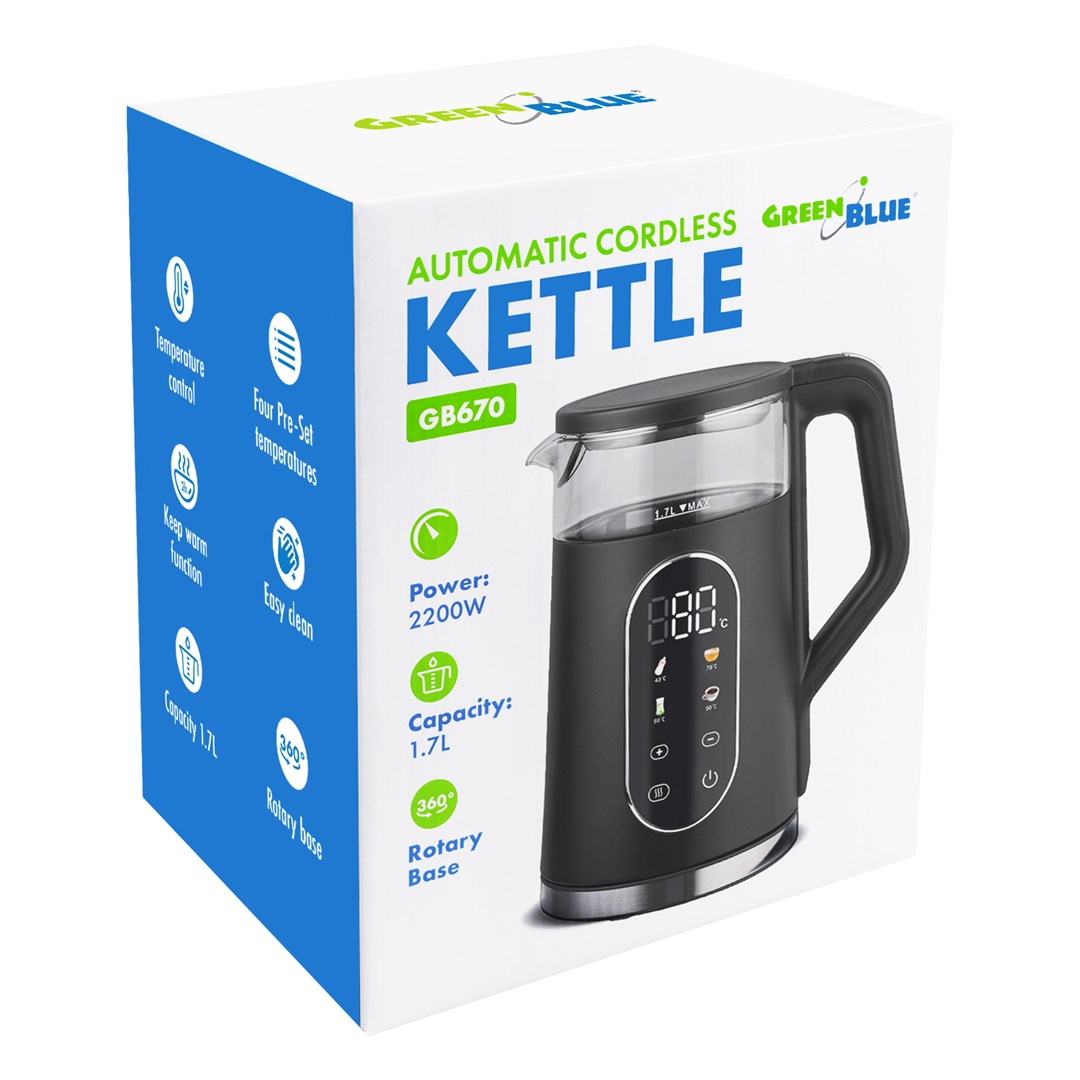 Kuhalo za vodu GREENBLUE GB670 B (1.7 L, 2200 W)-11