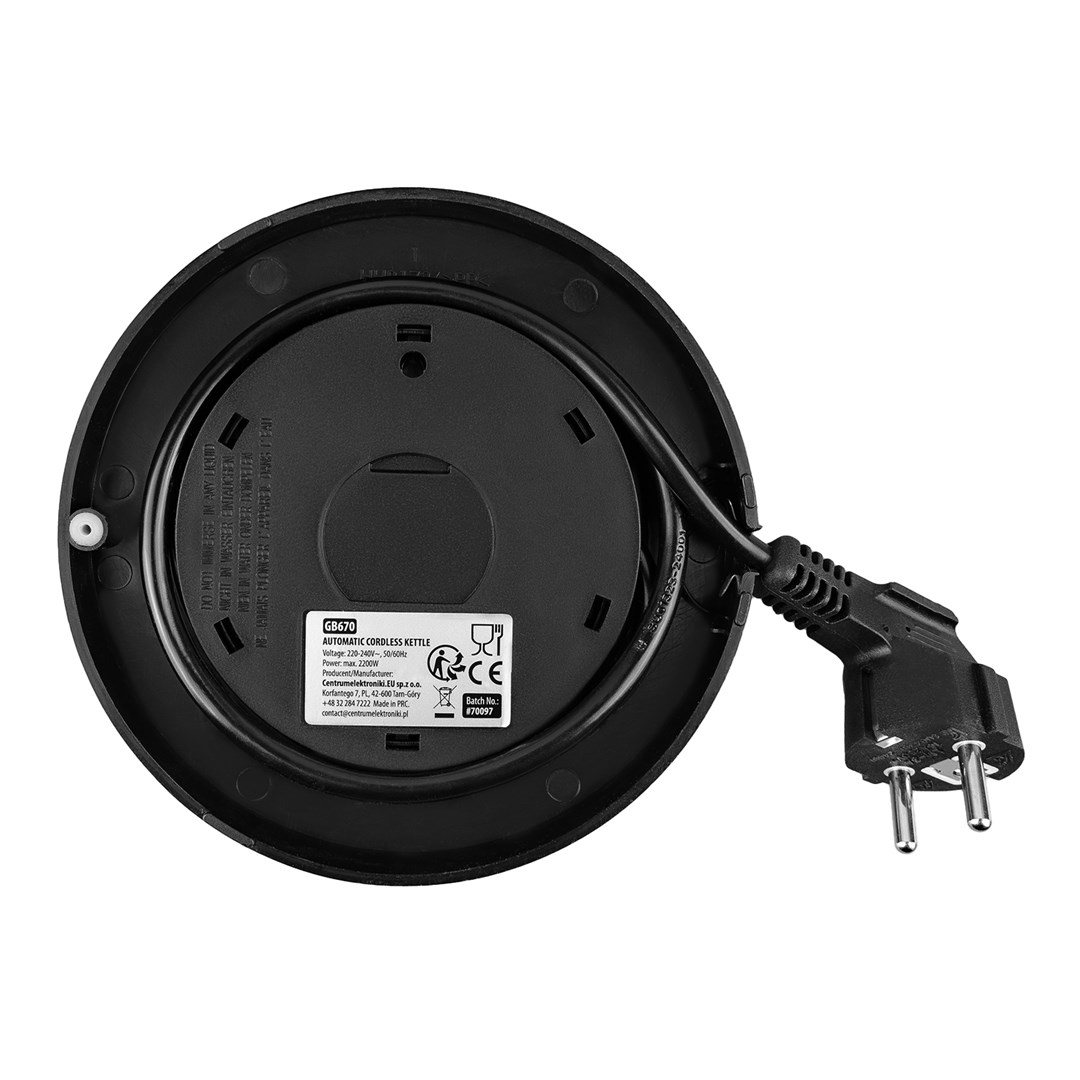 Kuhalo za vodu GREENBLUE GB670 B (1.7 L, 2200 W)-5