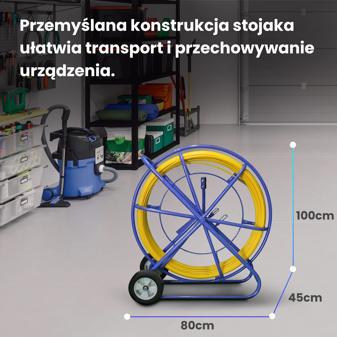 Sajla za provlačenje kabela EXTRALINK Pilot 8mm 150m žuta boja-7