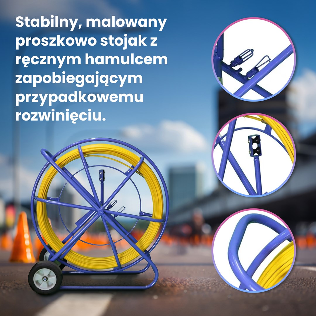 Sajla za provlačenje kabela EXTRALINK Pilot 8mm 150m žuta boja-4