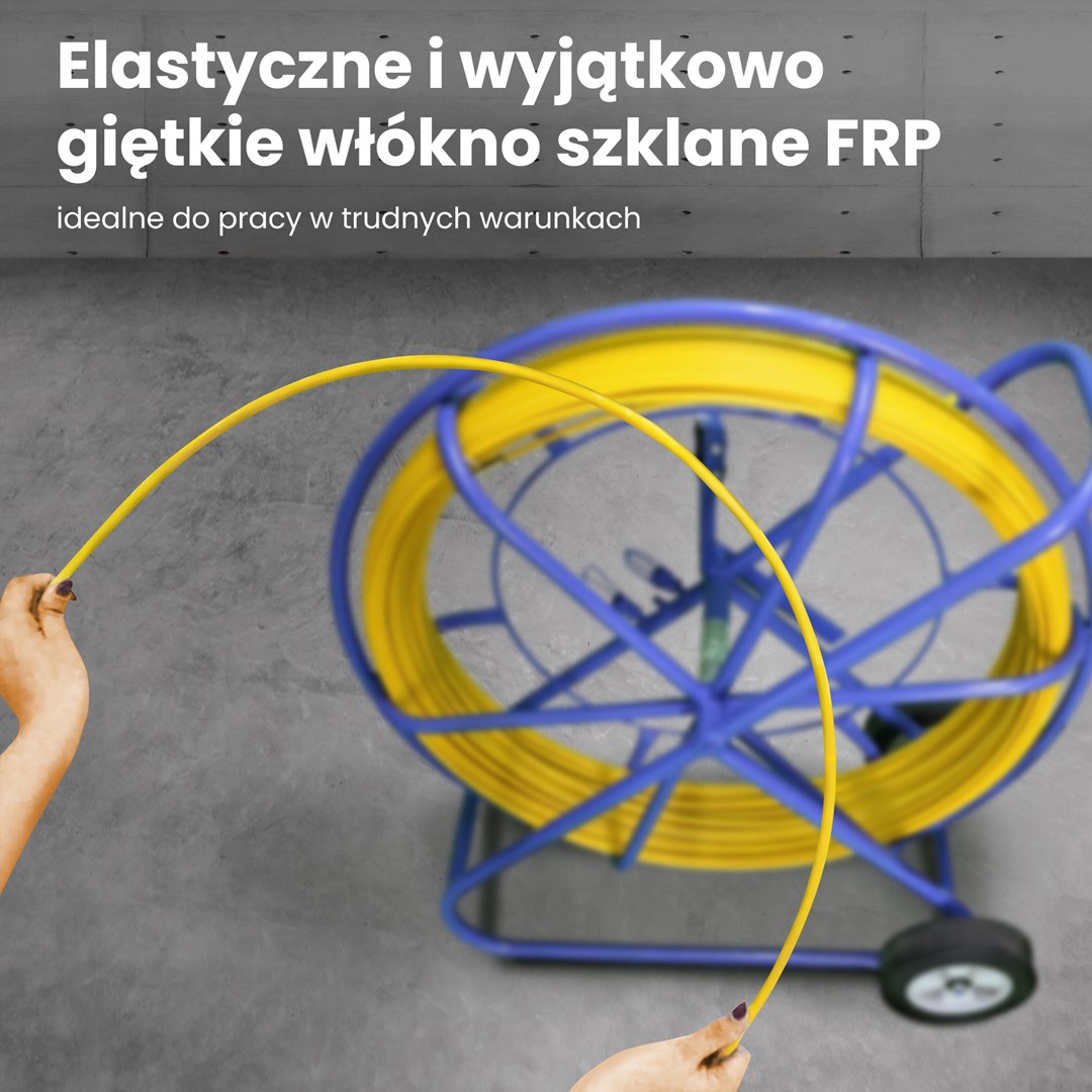 Sajla za provlačenje kabela EXTRALINK Pilot 8mm 150m žuta boja-5