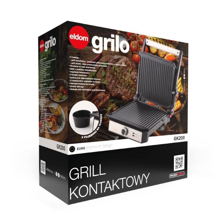 ELDOM GK200 GRILO contact grill-9