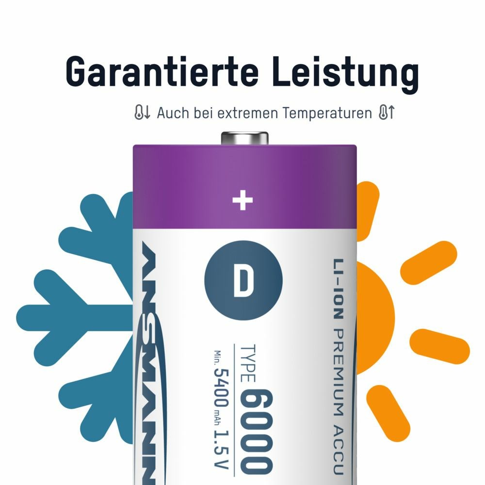 Punjiva baterija ANSMANN D (Mono) Li-Ion 5000mAh s USB-C punjenjem-8