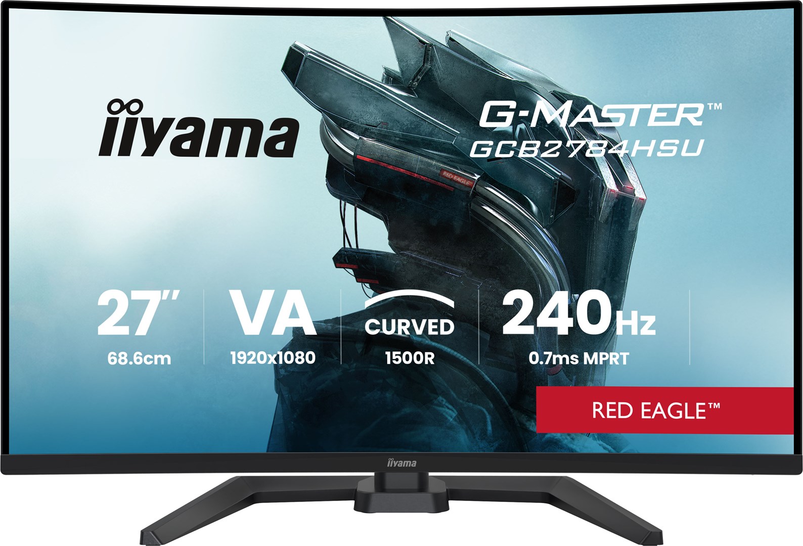Monitor IIYAMA G-MASTER GCB2784HSU-B1 27" (VA, Full HD, 240Hz, 0.7ms, FreeSync Premium, zakrivljeni, crna boja)-13