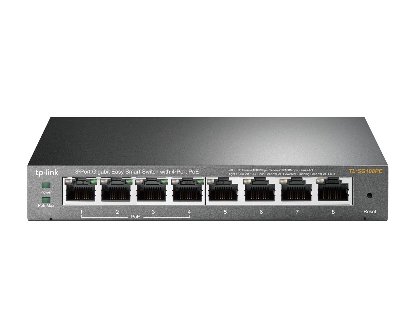 TP-Link 8-Port Gigabit Easy Smart Switch with 4-Port PoE-0